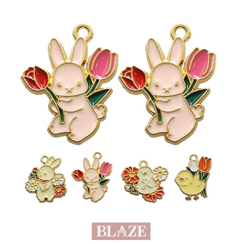 BLAZE 2個入り エポチャーム フラワー アニマル 商用利用可 カン付き