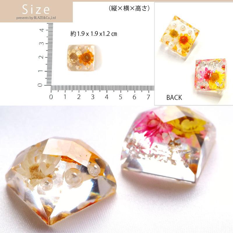 BLAZE カボション クリア ＆ フラワー ハンドメイド 手芸 クラフト
