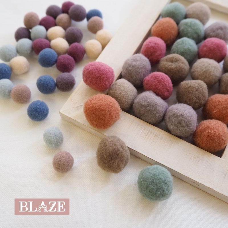 BLAZE デコレーション ポンポン ボール フェルト風 ダスティー くすみ