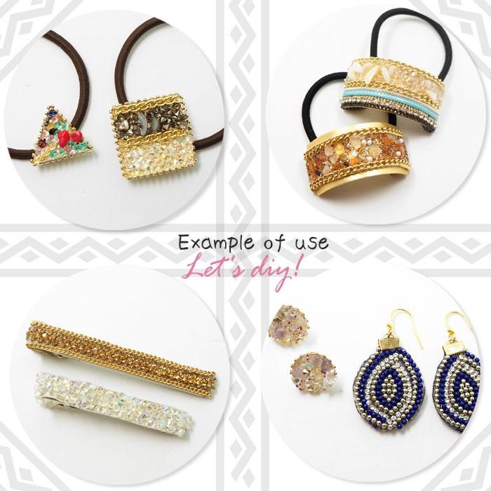 【バラ売り可】 Stone  ワッペン BLAZE ワッペン 計り売り 30cm単位 ストーン テープ ストーンミックス