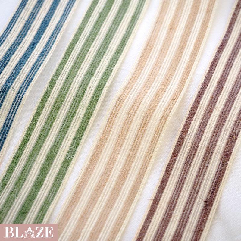 BLAZE 180cmカット 麻 リボン テープ ツートンカラー 幅広 4cm