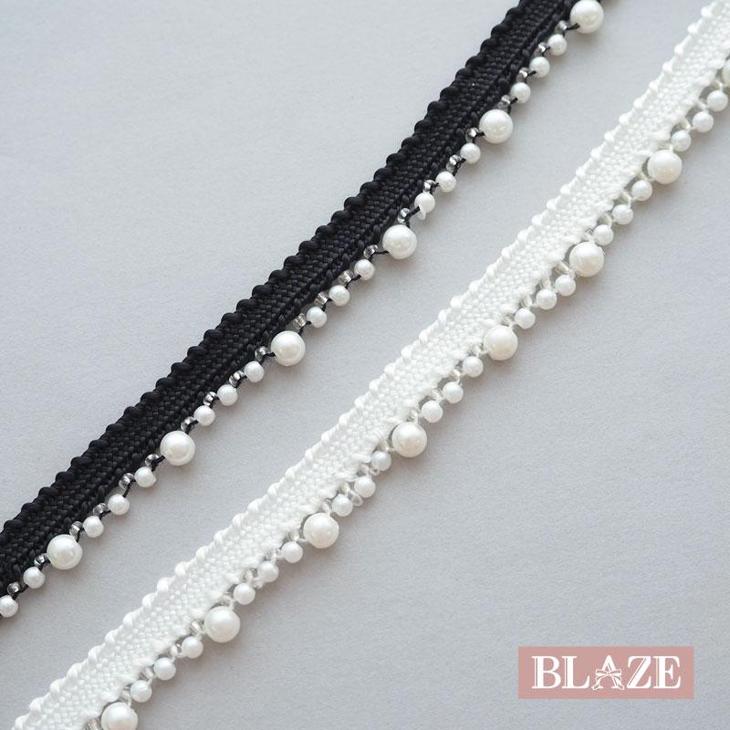 BLAZE 100cmカット パール ビーズ ブレード トリミング テープ サイズ