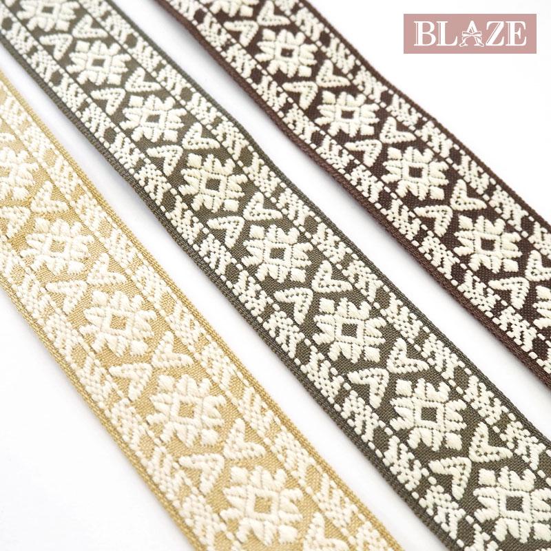 BLAZE(手芸) 計り売り50cm単位 刺繍テープ オルテガ 約4cm幅 BLAZE(手芸) 計り売り50cm単位 刺繍テープ オルテガ 約4cm幅