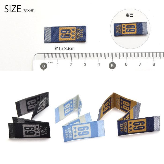 BLAZE タグ 刺繍 ビスタグ 69 3枚セット ハンドメイド ワッペン