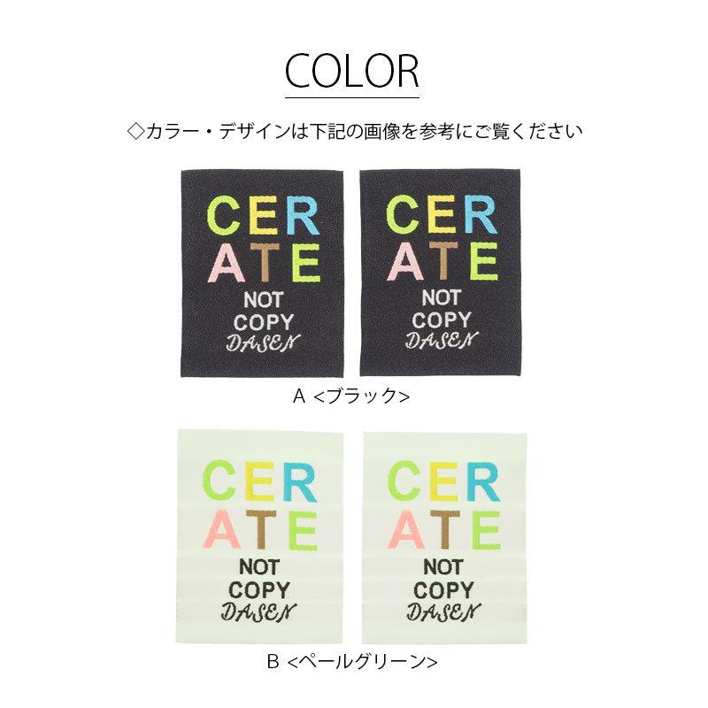 BLAZE タグ ハンドメイド用 刺繍 2枚入り CERATE ネームタグ 英字 黒