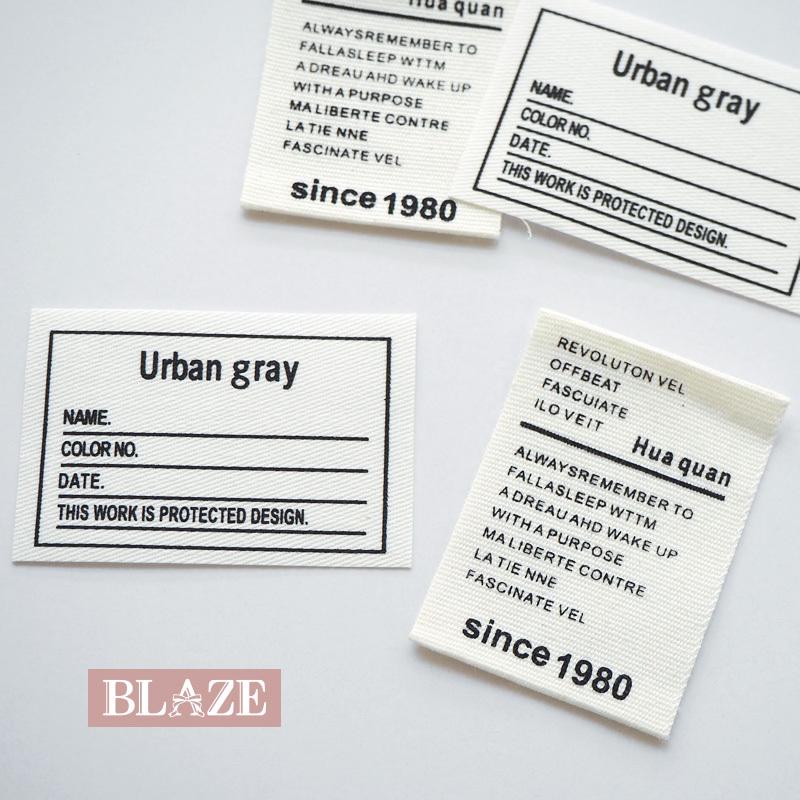 BLAZE 2枚入り ハンドメイド用 プリント タグ 英字 シンプル ホワイト