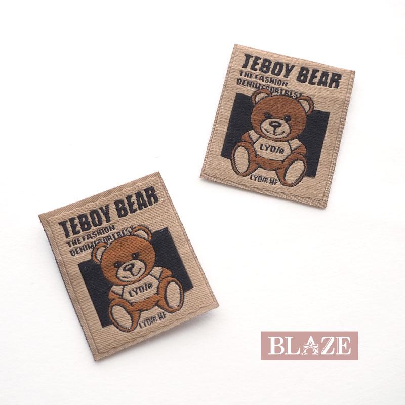 BLAZE 【2枚入り】タグ TEBOY BEAR ヴィンテージ風 くま ハンドメイド