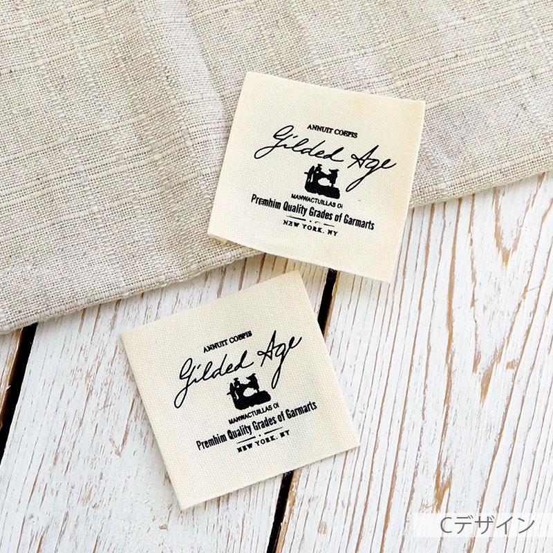 BLAZE プリントタグ ナチュラル 2枚入り HAND MADE 花柄 英字