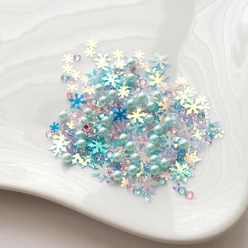 BLAZE 約3g 封入パーツ 雪の結晶 クリアオーロラ 商用利用可 レジン