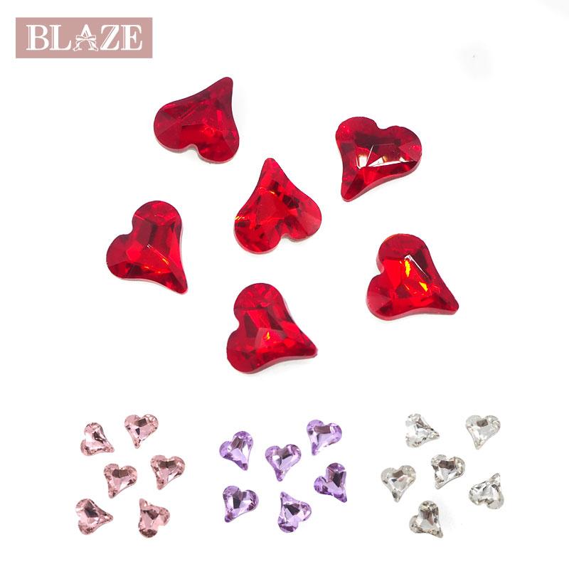 BLAZE 6個入り 封入パーツ カット ハート 封入 パーツ ストーン ライン