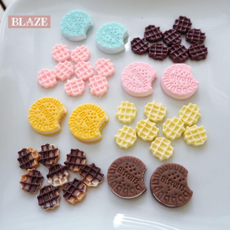 BLAZE 2個 8個入り デコパーツ ビスケットサンド ミニ ワッフル
