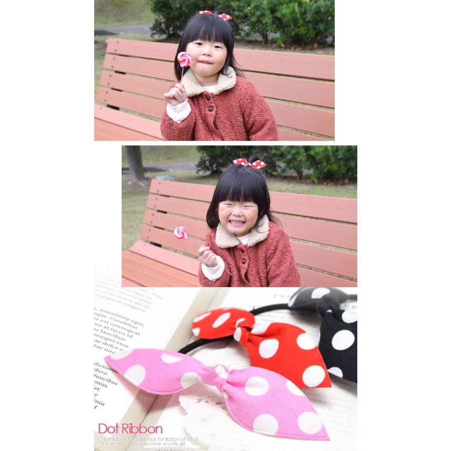 きゅっと リボンヘアゴム ドット ヘアアクセサリー BLAZE 水玉