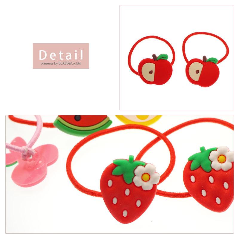 ヘアゴム　ベビーヘアクリップ　輪切りカットフルーツ１〜５ ヘアゴム ベビーヘアクリップ 輪切りカットフルーツ1〜5