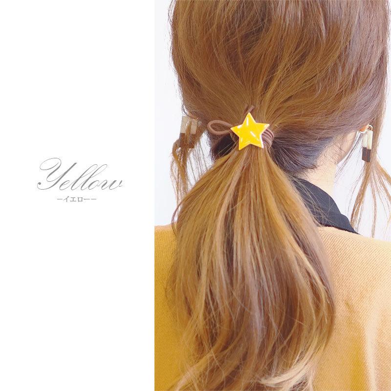 BLAZE ヘアゴム スター × ミルキー カラー 2連ゴム ヘアアクセサリー