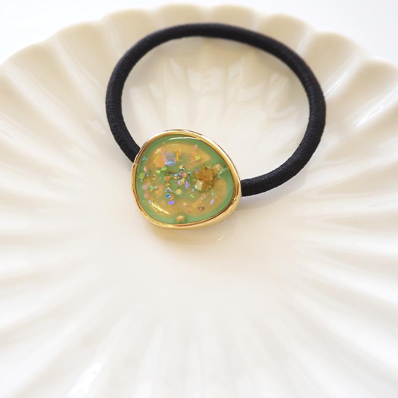 BLAZE（手芸） ヘアゴム メタル レジン ゴールド フレーム ヘア