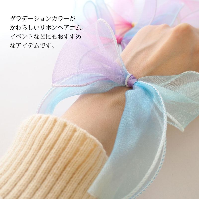 BLAZE ヘアゴム カラフル カラー りぼん マーブル 大きめ キッズ 子供
