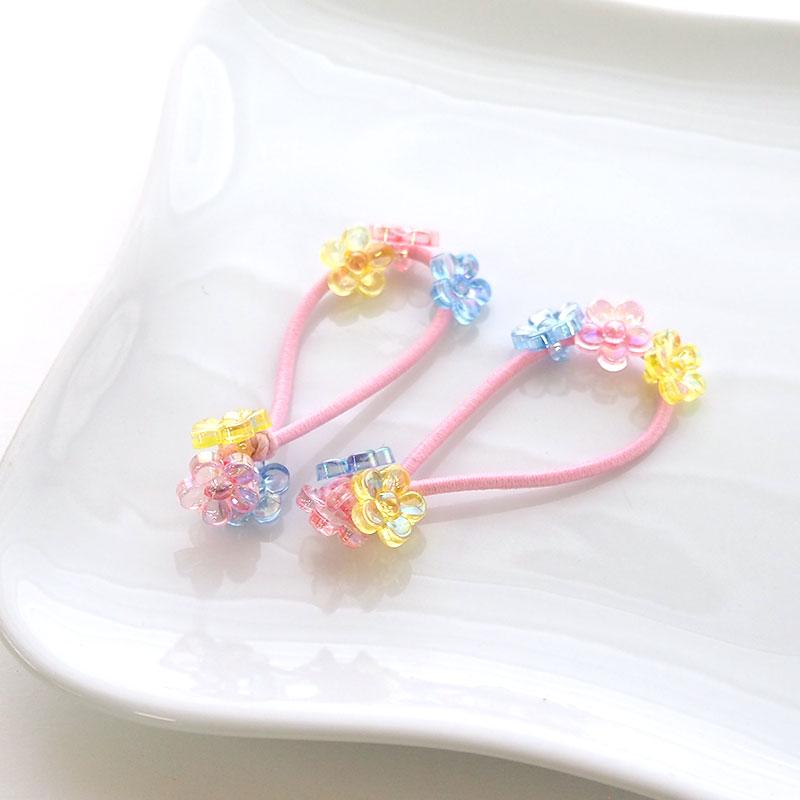 2個入り ヘアゴム ポニー ミニ ミニフラワー 花 ヘアアクセサリー