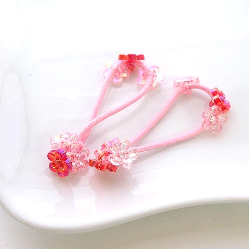 2個入り ヘアゴム ミニ ミニフラワー 花 ヘアアクセサリー キッズ 子供