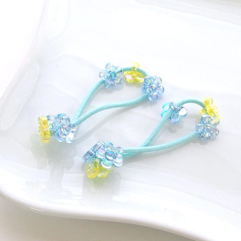 2個入り ヘアゴム ポニー ミニ ミニフラワー 花 ヘアアクセサリー