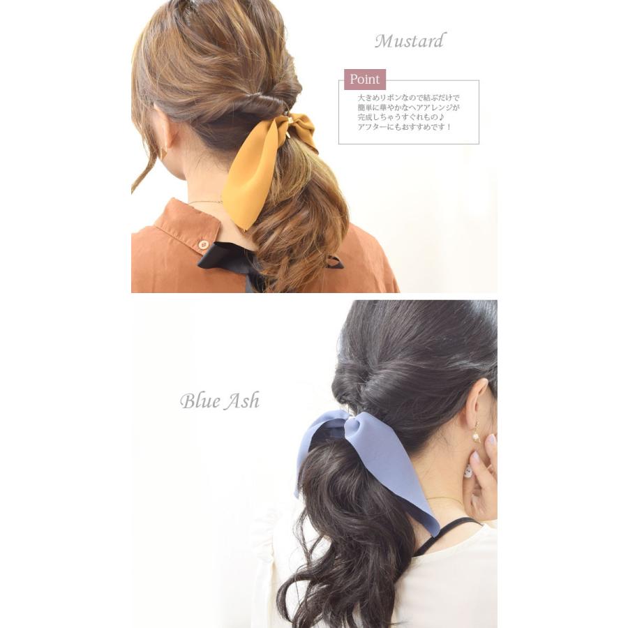BLAZE 大きめ リボン ヘアゴム カラー ヘアアクセ ヘアアレンジ 髪ゴム