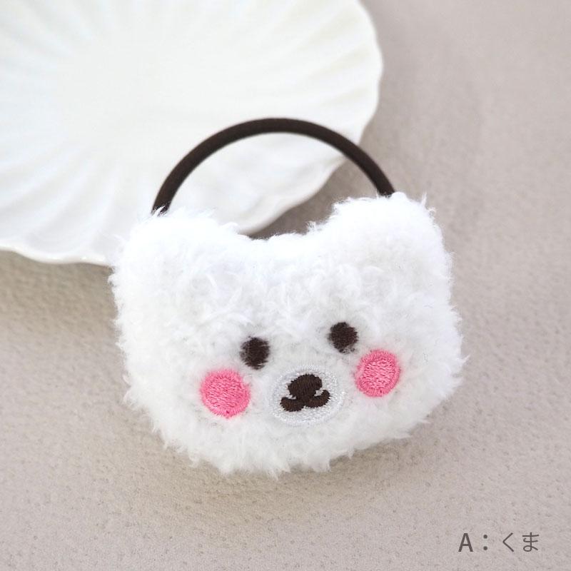 ぬいぐるみ ヘアゴム うさぎ くま ふわふわ キッズ 子供 ヘア