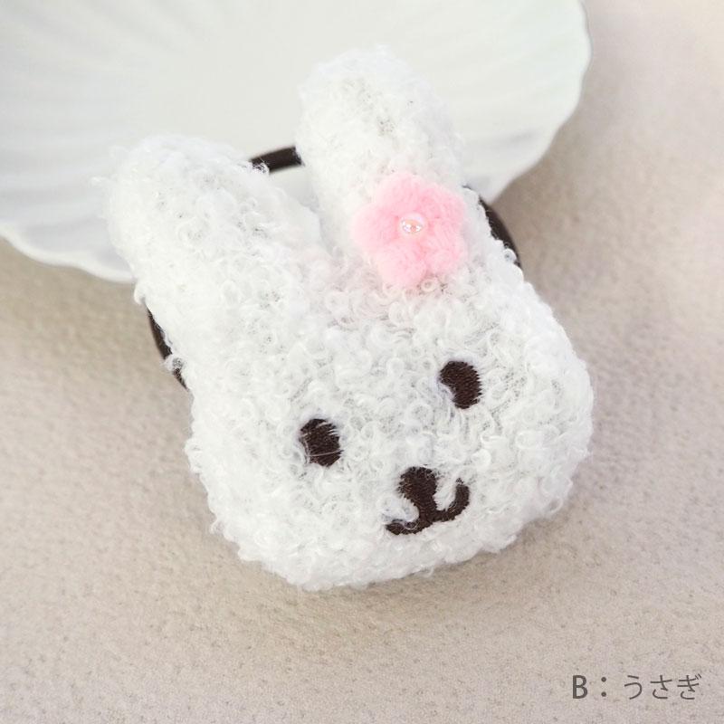 ぬいぐるみ ヘアゴム うさぎ くま ふわふわ キッズ 子供 ヘア