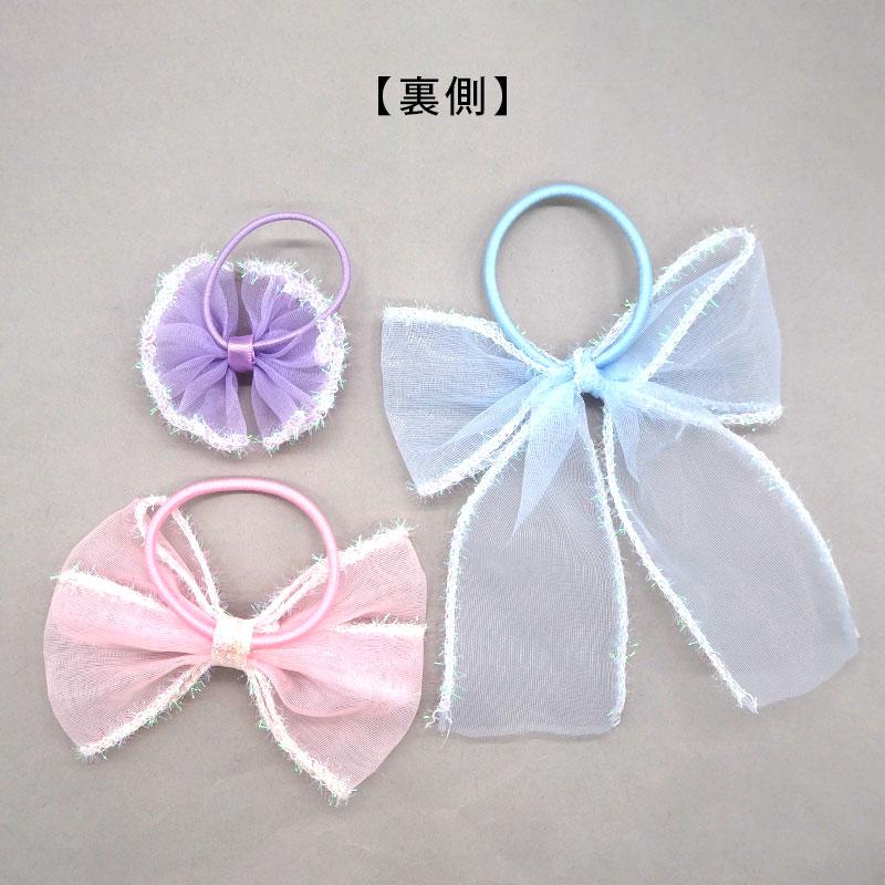 ヘアゴム ポニー キラキラ りぼん リボン ヘアアクセサリー まとめ髪