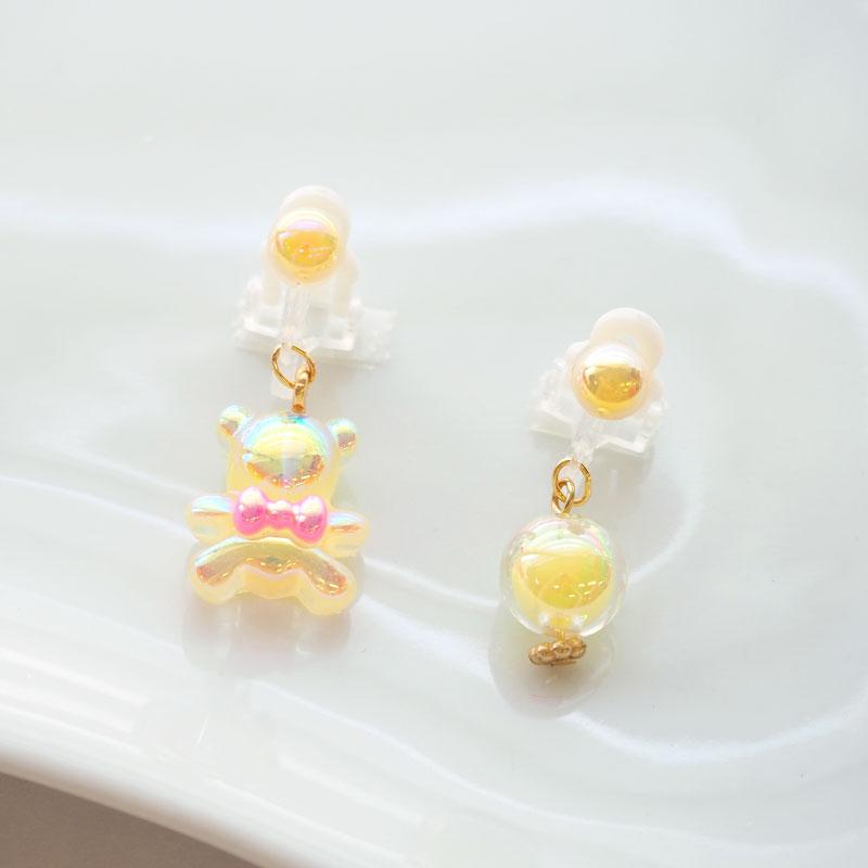 BLAZE 樹脂 イヤリング cute bear キッズ アクセサリー