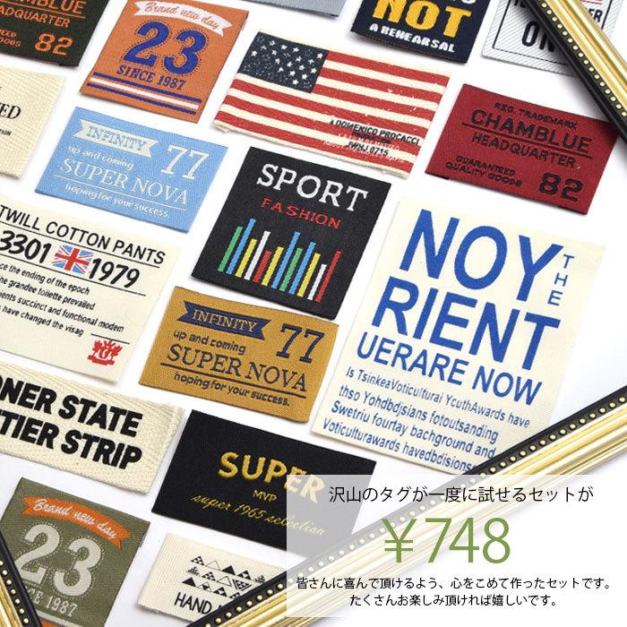BLAZE タグ セット 福袋 20枚入り ハンドメイド 手芸 ワッペン 英字