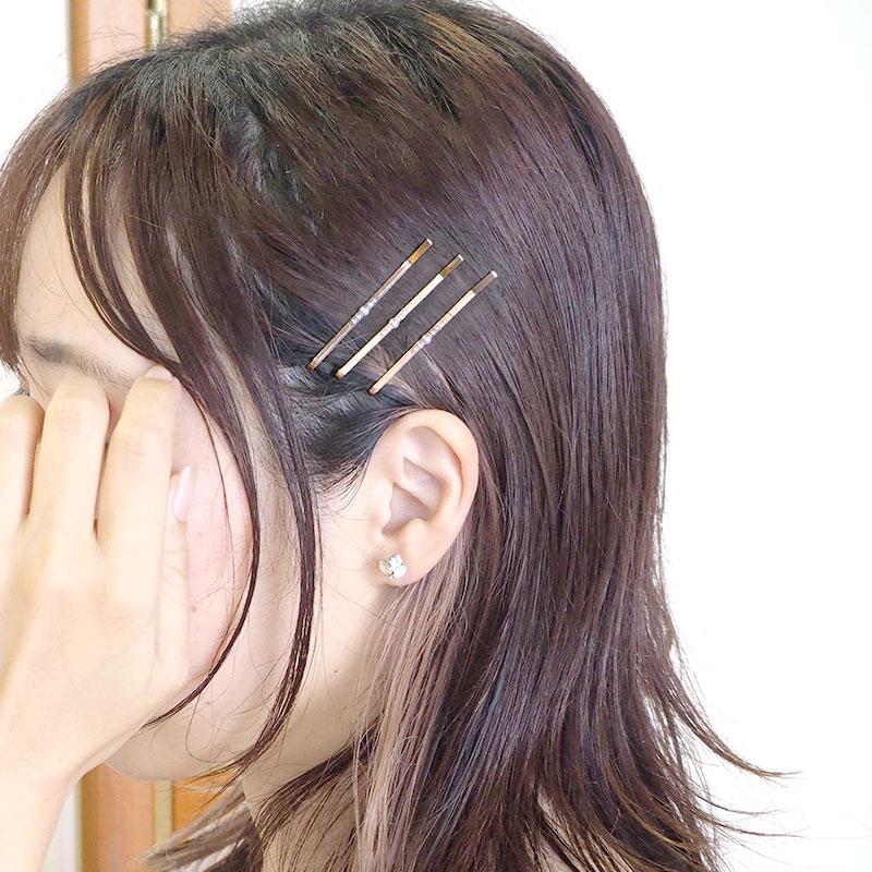 BLAZE ヘアピン ゴールド パール シェル ヘアーピン 大人 ヘアアクセ