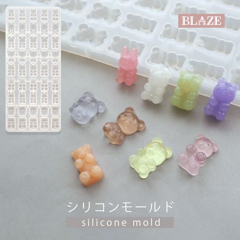 再販△】レジン ヘアゴム 海塗り 菱形 くまちゃん パステルカラー◡̈