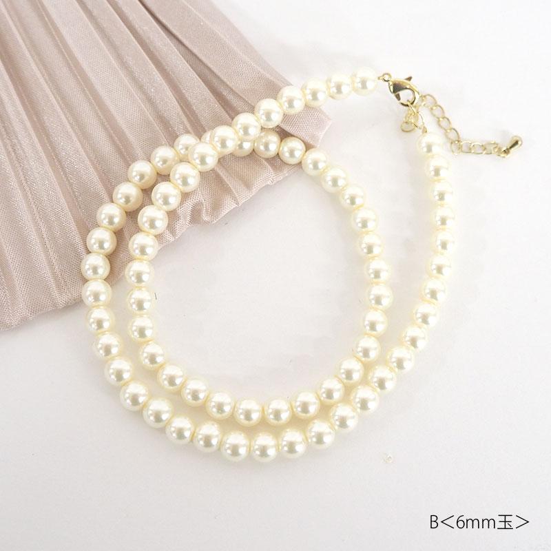 BLAZE パール ネックレス 4mm 6mm 玉 アクセサリー レディース
