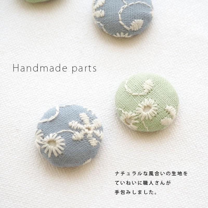 BLAZE カボション 刺繍 ラウンド 貼り付け パーツ フラワー リーフ