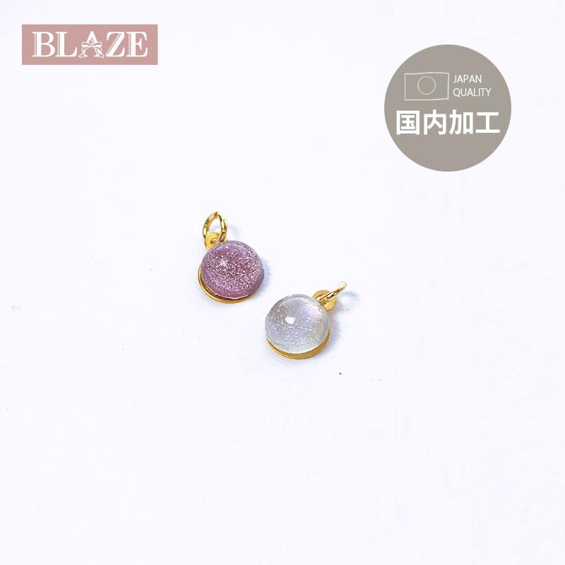 BLAZE カン付きチャーム クリア サークル チャーム アクセサリーパーツ