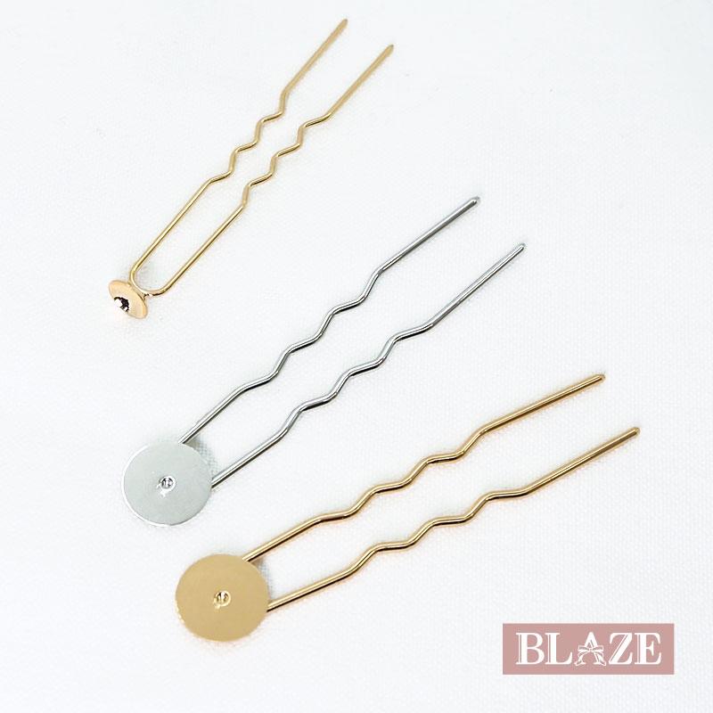 BLAZE かんざし パーツ 台付き 商用利用可能 髪飾り 皿付き