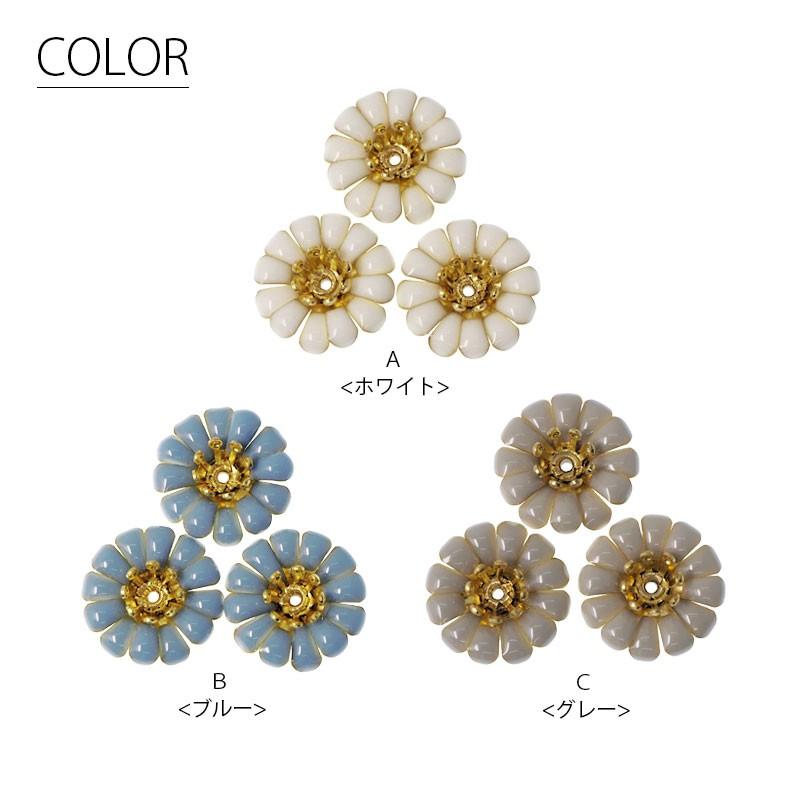 BLAZE メタル エポ フラワーパーツ マーガレット 3個セット