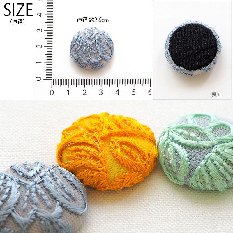 BLAZE カボション 包みボタン 刺繍 レース 貼り付け パーツ ラウンド