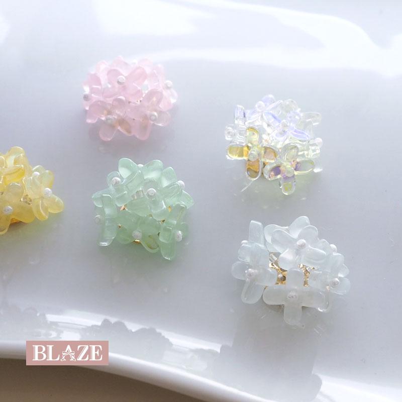 BLAZE フラワー カボション パステル オーロラ アクセサリー パーツ 約
