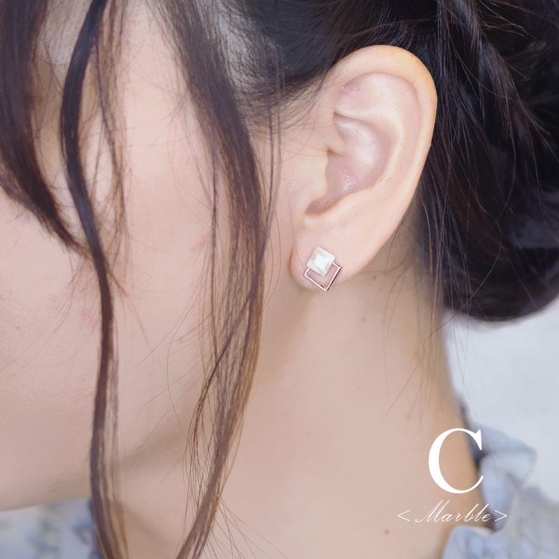 No.77 ピンクのピアス 小ぶり イヤリング ハンドメイドアクセサリー