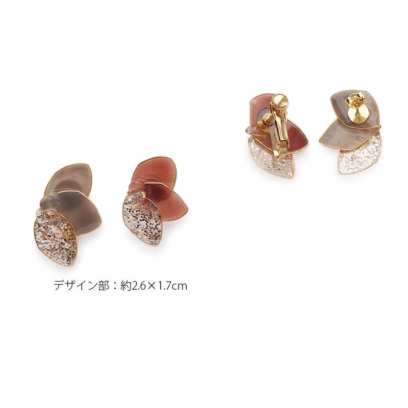 BLAZE ピアス イヤリング 花びら くすみカラー 花 フラワー レジン