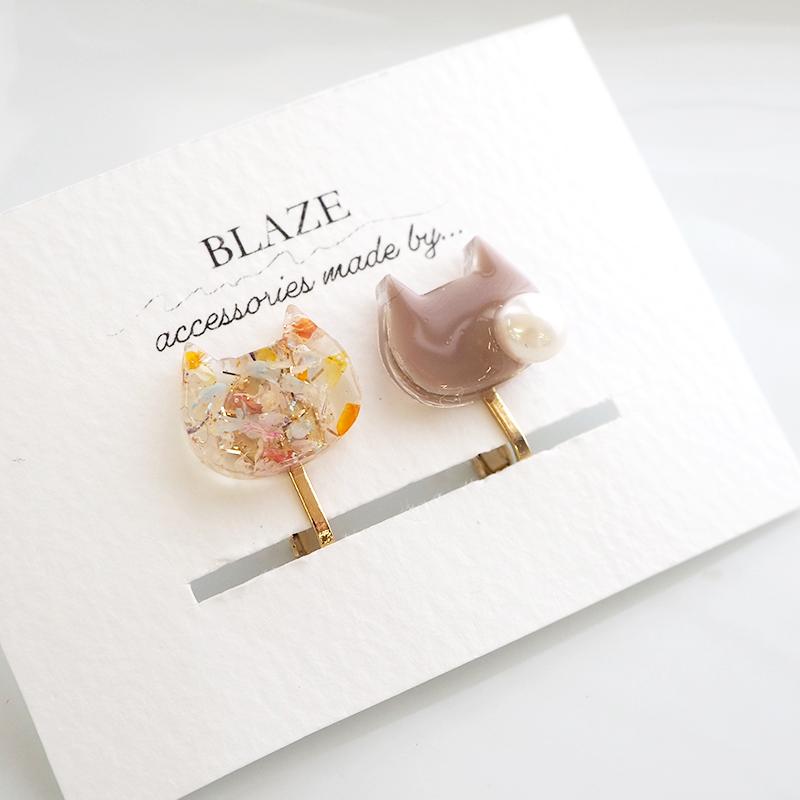 BLAZE ピアス＆ イヤリング ねこ パール 猫 アクセサリー パール 淡水