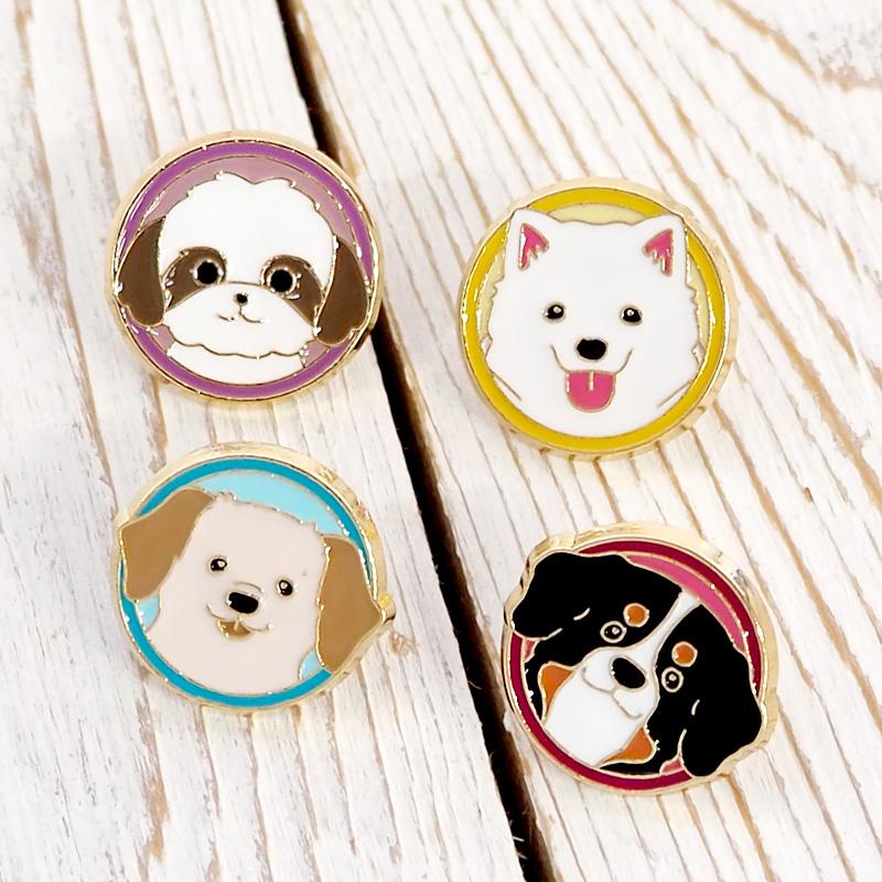 BLAZE ピンバッジ 犬 柴 トイプードル ブルドッグ チワワ ポメラニアン