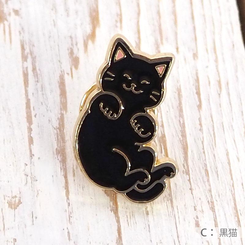 BLAZE ピンバッジ 猫 ネコ 三毛猫 茶トラ 黒猫 シャム猫 ハチワレ 動物