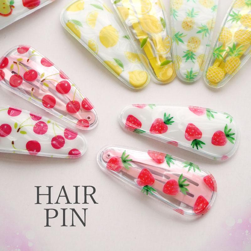 BLAZE 【2個セット】パッチンピン フルーツ ヘアアクセサリー キッズ
