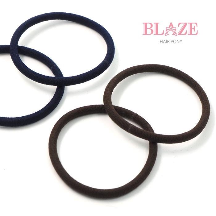 BLAZE リング ゴム 太 直径 5cm 2個セット ダーク系 ブラウン ネイビー
