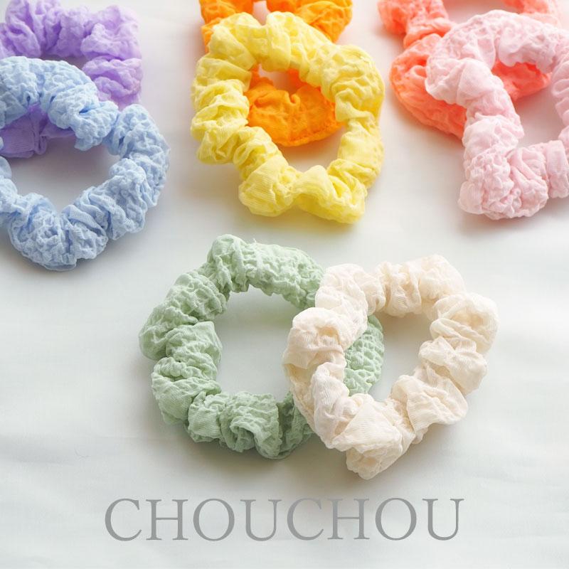 2個入り シュシュ ミニ くしゅくしゅ エンボス ギャザー BLAZE