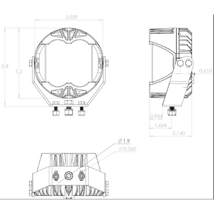 BS Baja Designs LP4 PRO LED AUXILIARY LIGHT スポット 7050