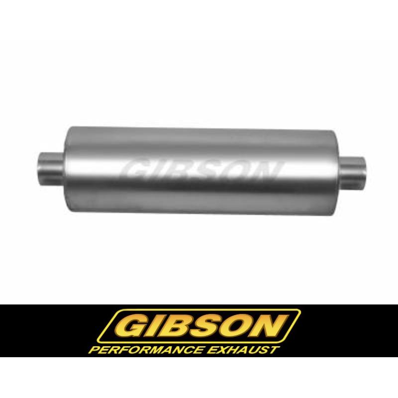 +BS Gibson SFT Superflow マフラー タイコ 直径8インチ 全体24インチ 3インチセンターIN 3インチセンターOUT ステンレス ギブソン 税込み！送料込み