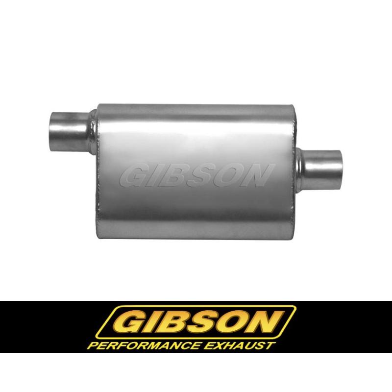 +BS Gibson CFT Superflow マフラー タイコ 4 x 9 x18インチ 3インチオフセットIN 3インチセンターOUT