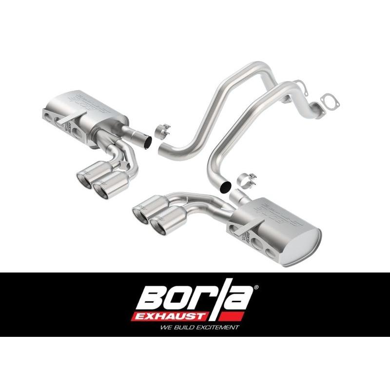 Borla 140427 97-04 CORVETTE C5/ZO6 5.7L V8 /M RWD 2DR SPLIT REAR C-BACK SYSTEM S-TYPE II main image 0